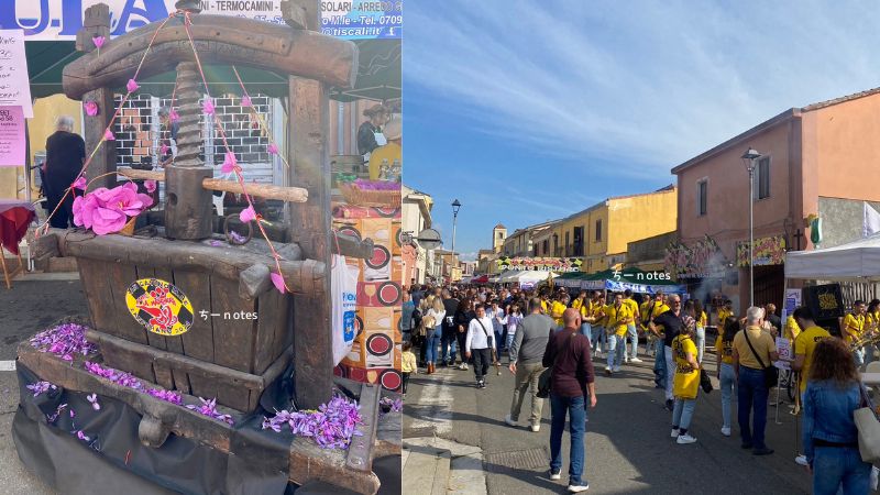 サルデーニャ島で行われるサフランのお祭り