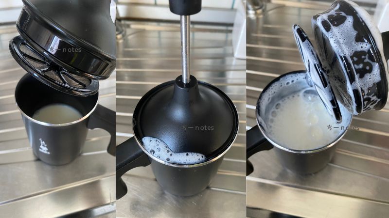 ビアレッティ ミルクフローサーでカプチーノの泡を作ったところ