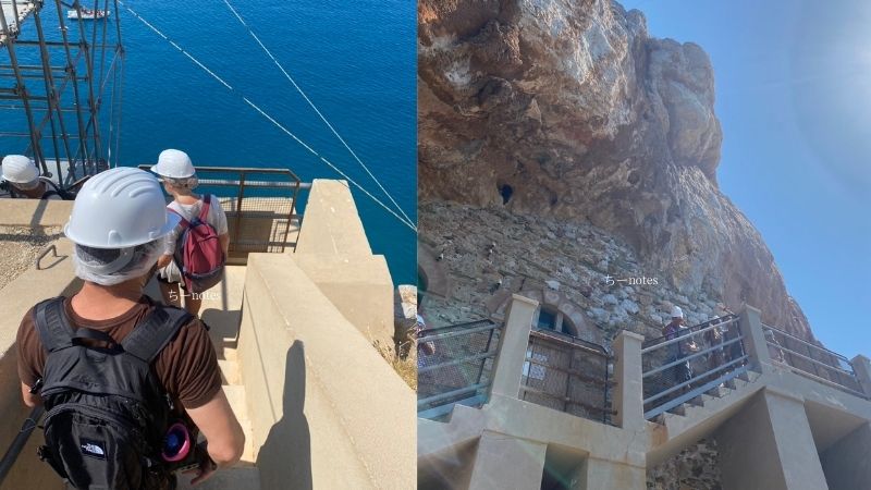 サルデーニャ島 ポルトフラビア鉱山トンネル見学ツアーの様子