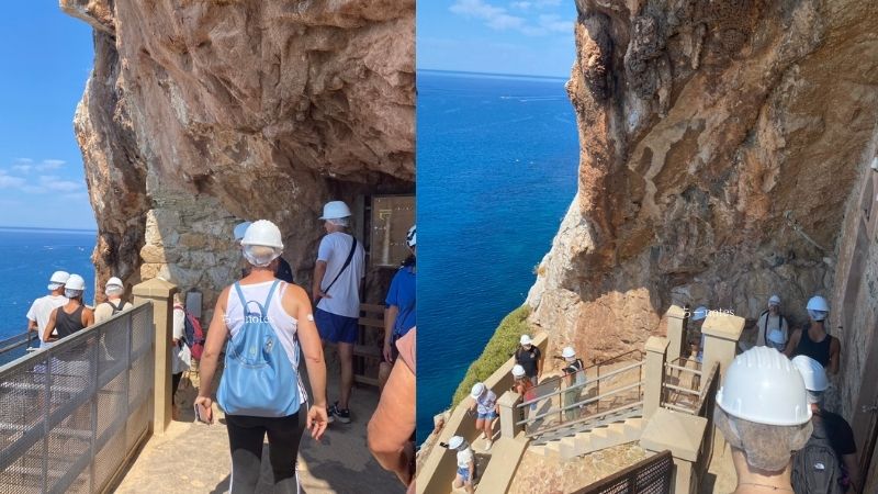 サルデーニャ島 ポルトフラビア鉱山トンネル見学ツアーの様子