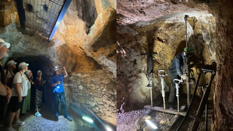 サルデーニャ島 ポルトフラビア鉱山トンネル見学ツアーの様子