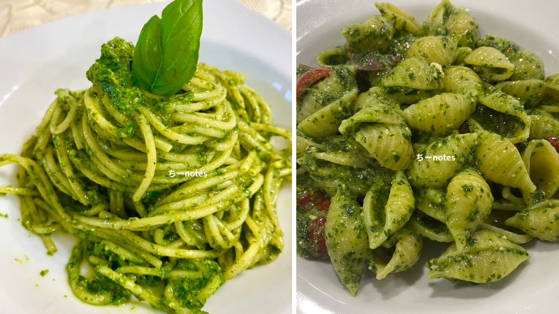 ペスト・アッラ・ジェノヴェーゼ（Pesto alla Genovese）スパゲティ・アル・バジリコ(Spaghetti al basilico)
